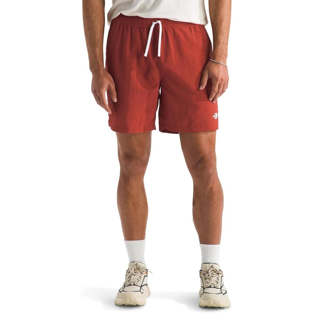 imageTHE NORTH FACE Mens Action Shorts 20 Lightweight amp Breathable Nylon Shorts With Flashdry Technology amp Adjustable DrawcordIron Clay