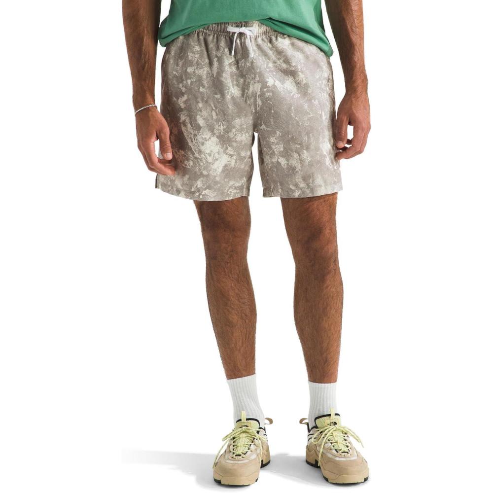 imageTHE NORTH FACE Mens Action Shorts 20 Lightweight amp Breathable Nylon Shorts With Flashdry Technology amp Adjustable DrawcordStone Slab Chalk Texture Print