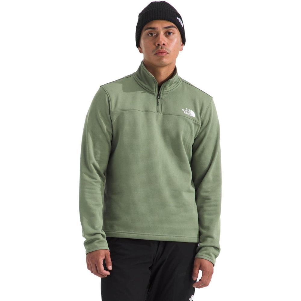 imageTHE NORTH FACE Mens Cedar Trail Grid Fleece 14 ZipBark Mist