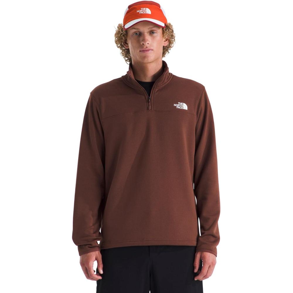 imageTHE NORTH FACE Mens Cedar Trail Grid Fleece 14 ZipEmber Soil