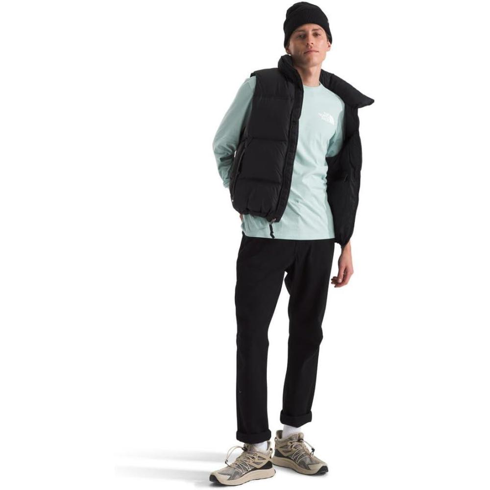 imageTHE NORTH FACE Mens Core Box Long Sleeve NSE Tee  Tshirt With Ribbed Collar amp Cuffs for DurabilityMuted Pine