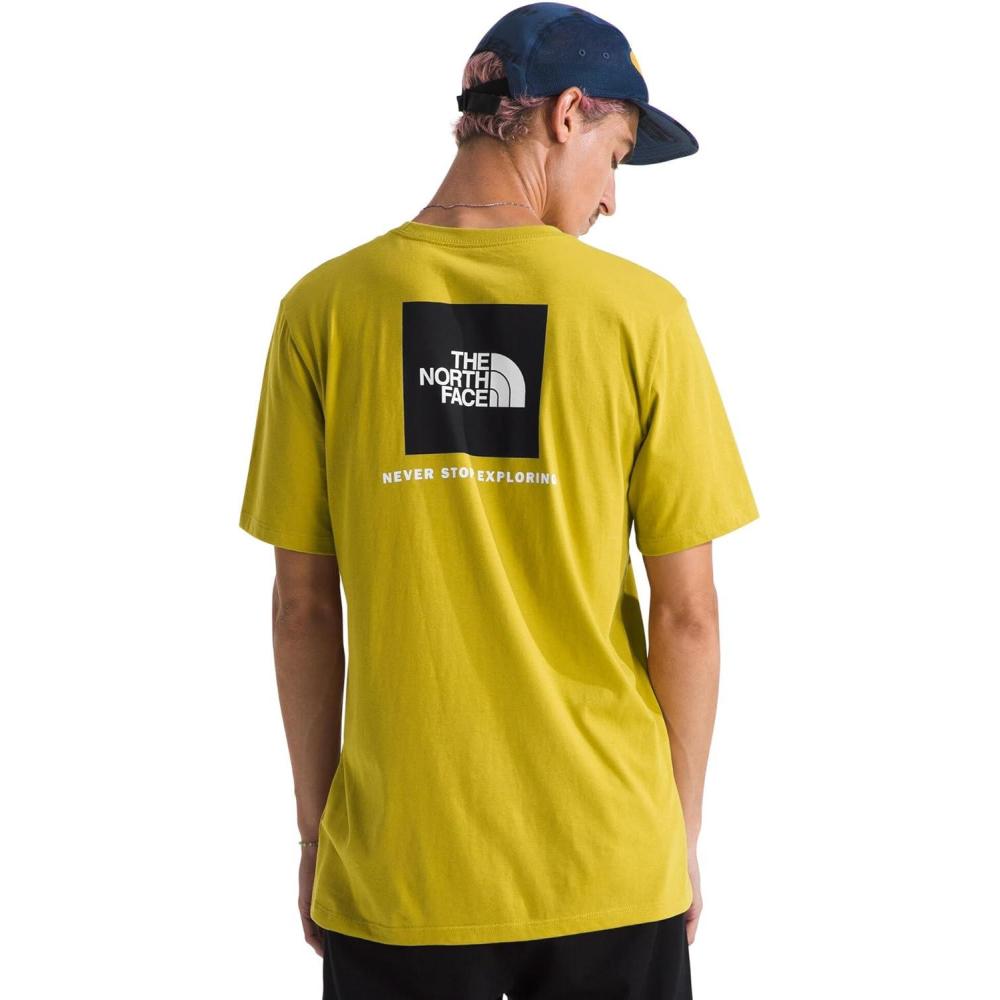 imageTHE NORTH FACE Mens Core Box NSE Short Sleeve Tee  Branded Tshirt With a Ribbed CollarDijon Yellow