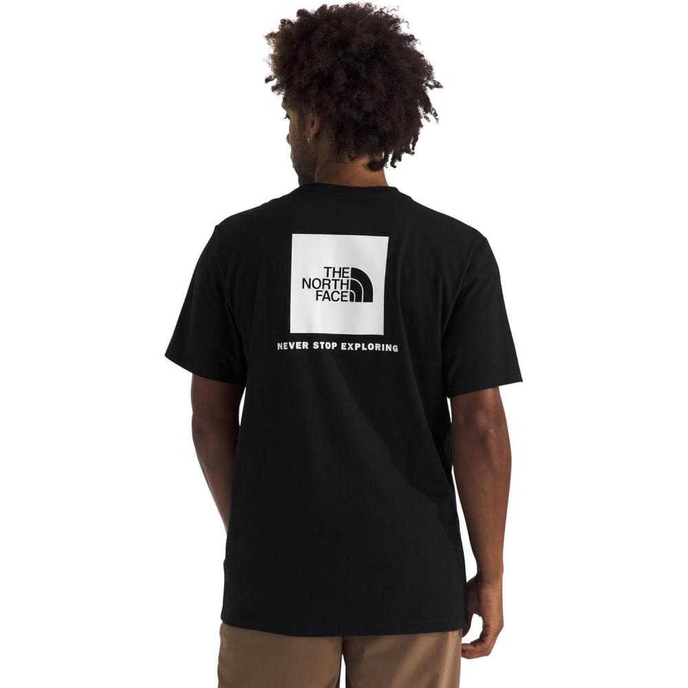 imageTHE NORTH FACE Mens Core Box NSE Short Sleeve Tee Branded Tshirt With a Ribbed CollarTnf BlackTnf White