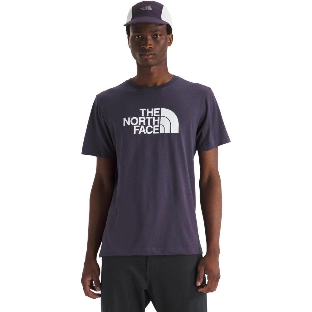 imageTHE NORTH FACE Mens Core Half Dome Shortsleeve Tee Regular Fit Cotton Shirt With Graphic Design amp Ribbed CollarEndless Dusk