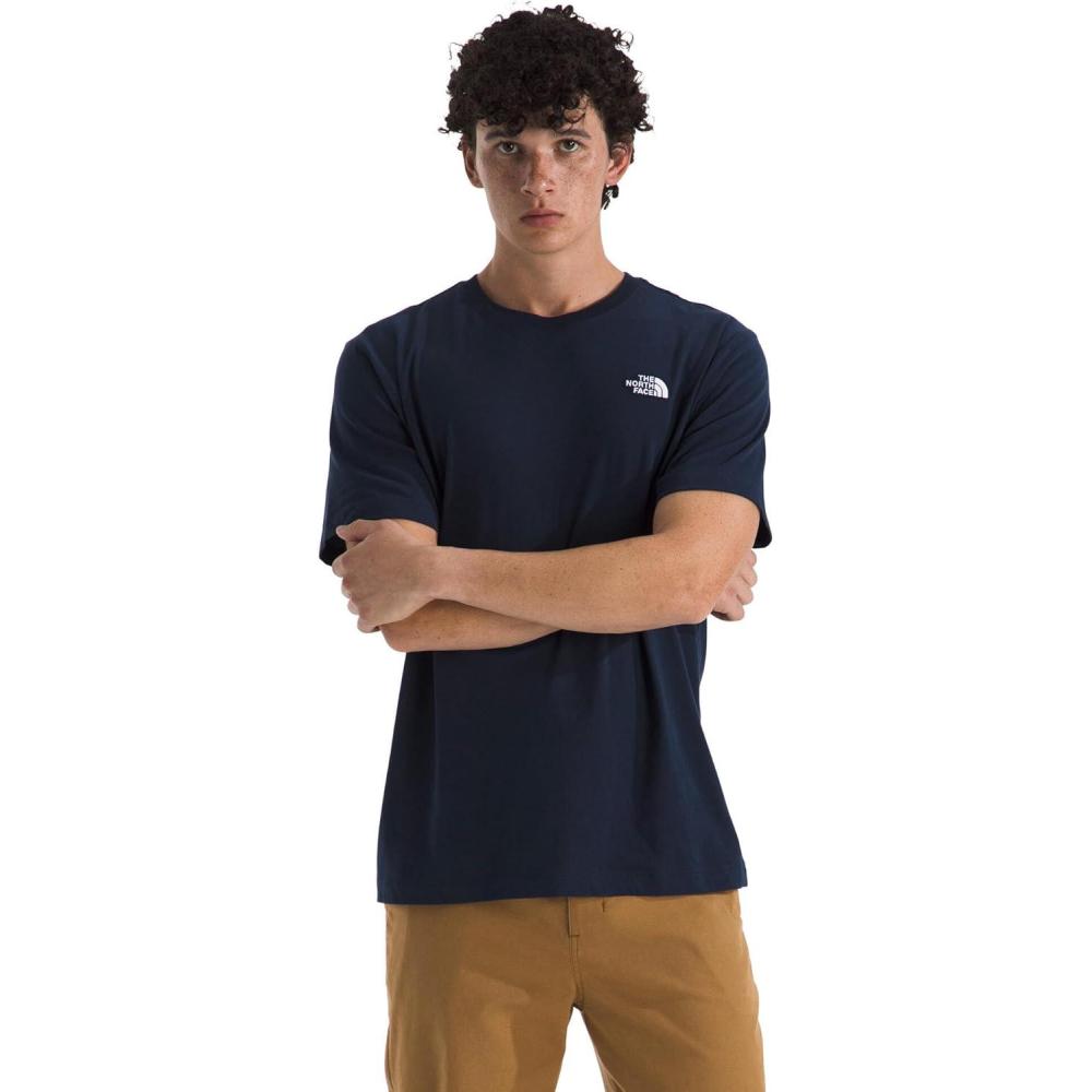 imageTHE NORTH FACE Mens Evolution Simple Dome Shortsleeve Tee Standard amp Big Size Cotton Shirt With the Classic LogoSummit Navy