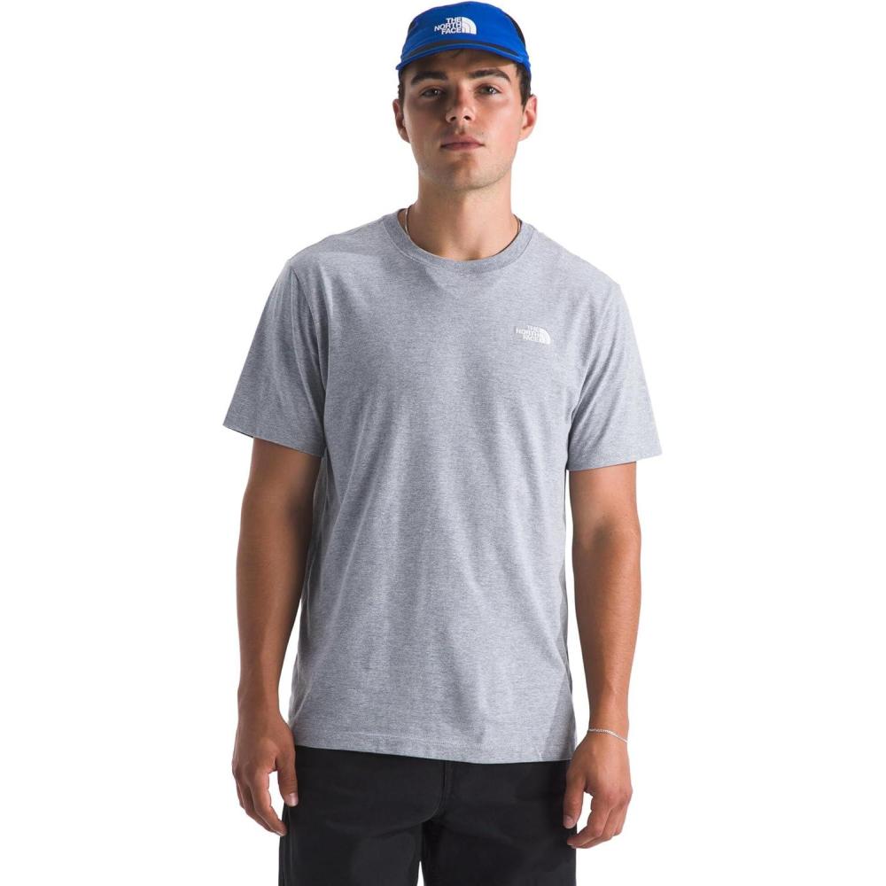 imageTHE NORTH FACE Mens Evolution Simple Dome Shortsleeve Tee Standard amp Big Size Cotton Shirt With the Classic LogoTnf Pale Grey Heather