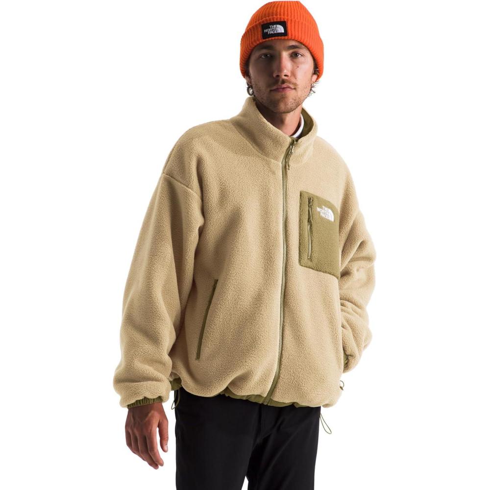 imageTHE NORTH FACE Mens Yumiori Reversible Jacket Water amp Wind Resistant Internal Cinch Cord Elastic Cuffs amp Zip PocketsCedarKhaki Stone