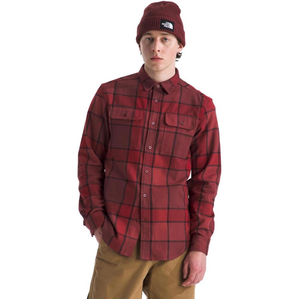 imageThe North FACE Mens Arroyo LongSleeve Flannel ButtonDown ShirtSumac Macro Small Plaid