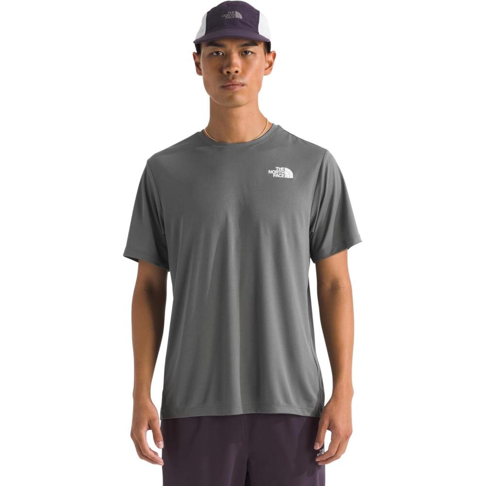 imageThe North Face Mens 247 ShortSleeve Tee Lightweight Athletic Shirt with Flashdry Technology amp Heat Transfer LogoSmoked Pearl