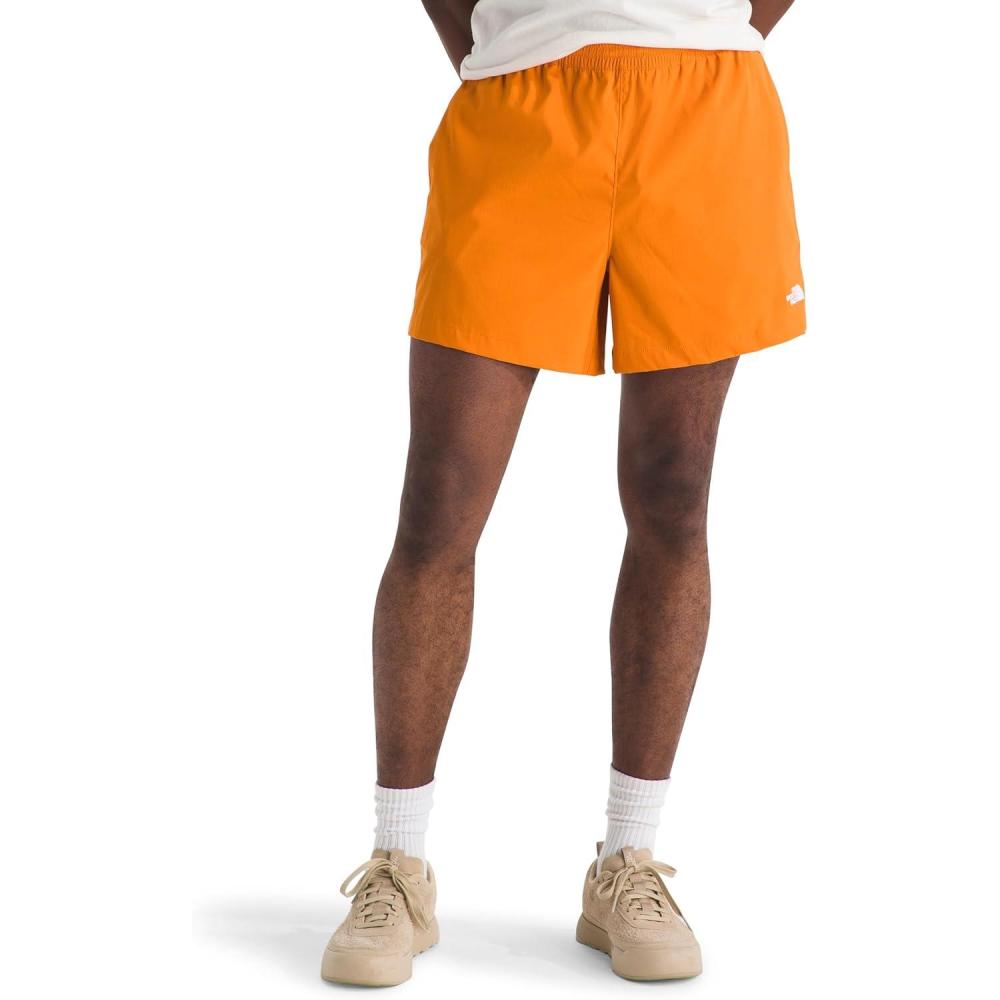 imageThe North Face Mens Class V Pathfinder WaterRepellent Pullon 5 Short Moisture Wicking Elastic WaistbandDust Orange