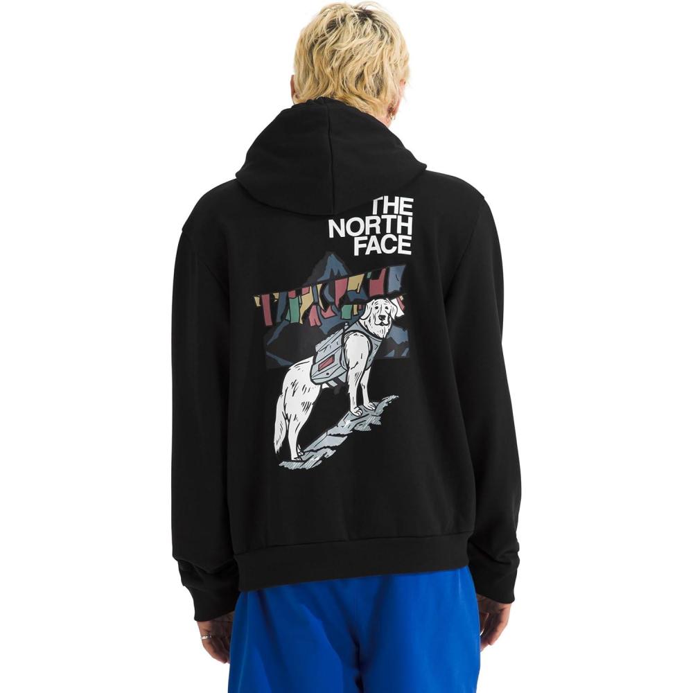 imageThe North Face Mens Sunlit Summit Hoodie Casual Pullover Sweatshirt With Bold Graphic Designs Kangaroo Hand PocketTnf Black