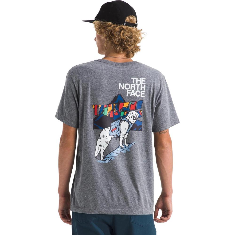imageThe North Face Mens Sunlit Summit Short Sleeve Tee Casual Stylish Graphic TShirt Regular Fit Soft Cotton FabricTnf Mid Grey Heather