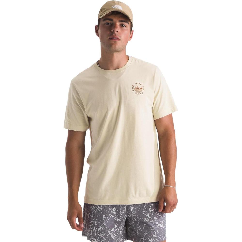 imageThe North Face Mens Sunrise Escape Regular Short Sleeve Tee Casual Graphic TShirt Regular Fit Soft Cotton FabricDesert Stone