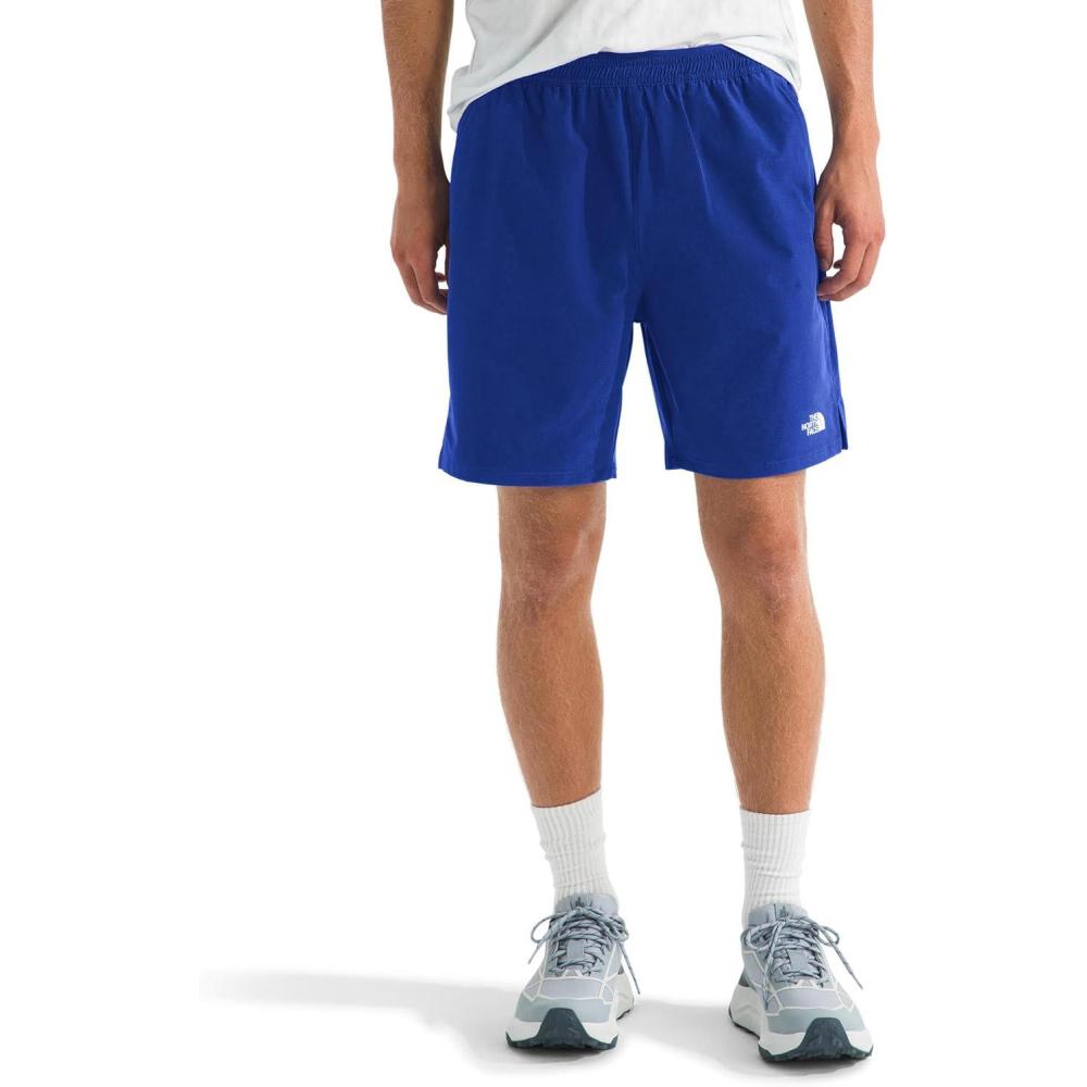 imageThe North Face Mens Wander 2in1 Short 7  Moisture Wicking Water Repellent Finish Stretch Waistband Hand PocketsTnf Blue