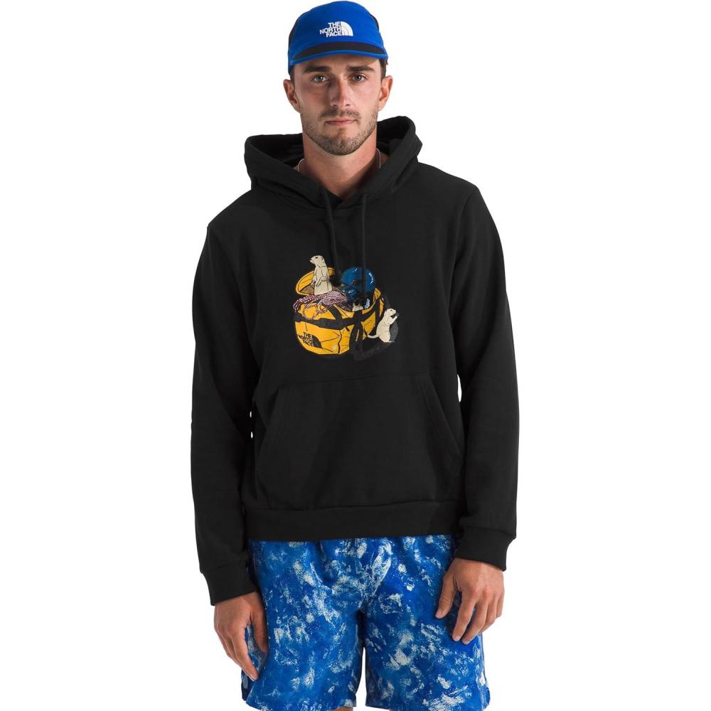 imageThe North Face Mens Woodland Wanderer Hoodie Casual Pullover Sweatshirt With Bold Graphic Designs Kangaroo Hand PocketTnf Black