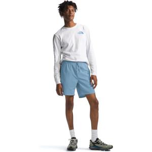 THE NORTH FACE Men’s Action Shorts 2.0 | Lightweight & Breathable Nylon Shorts With Flashdry Technology & Adjustable Drawcord(Steel Blue)