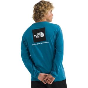THE NORTH FACE Men’s Core Box Long Sleeve NSE Tee | T-shirt With Ribbed Collar & Cuffs for Durability(Dusk Blue)