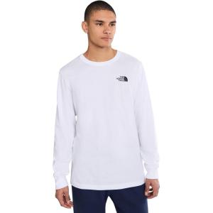 THE NORTH FACE Men’s Core Box Long Sleeve NSE Tee | T-shirt With Ribbed Collar & Cuffs for Durability(Tnf White)