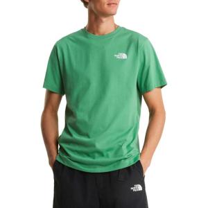 THE NORTH FACE Men’s Core Box NSE Short Sleeve Tee | Branded T-shirt With a Ribbed Collar(Dimmed Algae)