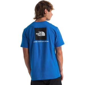 THE NORTH FACE Men’s Core Box NSE Short Sleeve Tee | Branded T-shirt With a Ribbed Collar(Hero Blue)