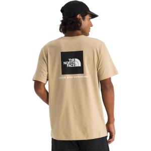 THE NORTH FACE Men’s Core Box NSE Short Sleeve Tee | Branded T-shirt With a Ribbed Collar(Khaki Stone)
