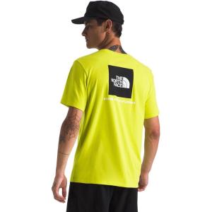 THE NORTH FACE Men’s Core Box NSE Short Sleeve Tee | Branded T-shirt With a Ribbed Collar(Sulphur Spring Green)