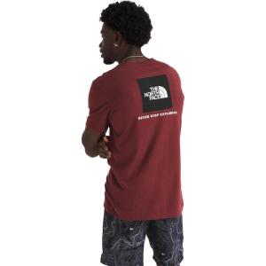 THE NORTH FACE Men’s Core Box NSE Short Sleeve Tee | Branded T-shirt With a Ribbed Collar(Sumac)