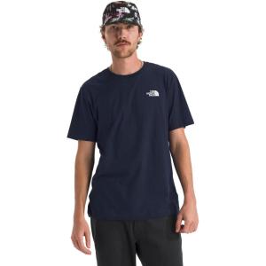 THE NORTH FACE Men’s Core Box NSE Short Sleeve Tee | Branded T-shirt With a Ribbed Collar(Summit Navy)