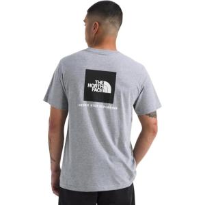 THE NORTH FACE Men’s Core Box NSE Short Sleeve Tee | Branded T-shirt With a Ribbed Collar(Tnf Pale Grey Heather)