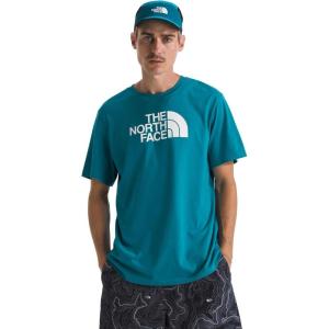 THE NORTH FACE Men’s Core Half Dome Short-sleeve Tee | Regular Fit Cotton Shirt With Graphic Design & Ribbed Collar(Digital Steel/Tnf White)