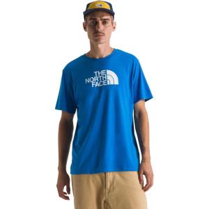 THE NORTH FACE Men’s Core Half Dome Short-sleeve Tee | Regular Fit Cotton Shirt With Graphic Design & Ribbed Collar(Hero Blue/Tnf White)