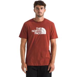 THE NORTH FACE Men’s Core Half Dome Short-sleeve Tee | Regular Fit Cotton Shirt With Graphic Design & Ribbed Collar(Iron Clay)