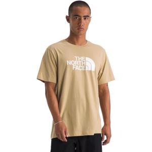 THE NORTH FACE Men’s Core Half Dome Short-sleeve Tee | Regular Fit Cotton Shirt With Graphic Design & Ribbed Collar(Khaki Stone)