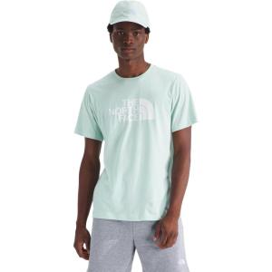 THE NORTH FACE Men’s Core Half Dome Short-sleeve Tee | Regular Fit Cotton Shirt With Graphic Design & Ribbed Collar(Opal Frost)