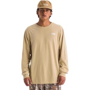 THE NORTH FACE Men’s Evolution Simple Dome Long-sleeve Tee | Cotton Shirt With the Classic Logo(Khaki Stone)