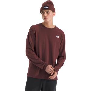THE NORTH FACE Men’s Evolution Simple Dome Long-sleeve Tee | Cotton Shirt With the Classic Logo(Sumac)