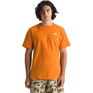 THE NORTH FACE Men’s Evolution Simple Dome Short-sleeve Tee (Standard & Big Size) | Cotton Shirt With the Classic Logo(Dust Orange)