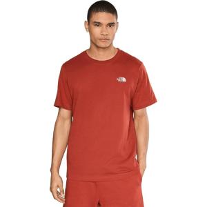 THE NORTH FACE Men’s Evolution Simple Dome Short-sleeve Tee (Standard & Big Size) | Cotton Shirt With the Classic Logo(Iron Clay)