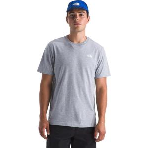THE NORTH FACE Men’s Evolution Simple Dome Short-sleeve Tee (Standard & Big Size) | Cotton Shirt With the Classic Logo(Tnf Pale Grey Heather)