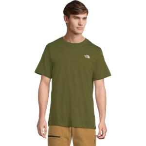 THE NORTH FACE Men’s Evolution Simple Dome Short-sleeve Tee (Standard & Big Size) | Cotton Shirt With the Classic Logo(Woodland Green)