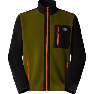 THE NORTH FACE Men’s Yumiori Full Zip Jacket | Lightweight Fleece Coat With Embroidered Logo, Zip Pockets(Forest Olive/Tnf Black/)
