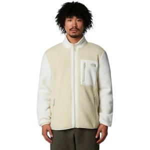 THE NORTH FACE Men’s Yumiori Full Zip Jacket | Lightweight Fleece Coat With Embroidered Logo, Zip Pockets(Gravel-white Dune-grape)