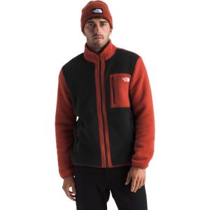 THE NORTH FACE Men’s Yumiori Full Zip Jacket | Lightweight Fleece Coat With Embroidered Logo, Zip Pockets(Tnf Black/Ember Soil/Iron Clay)