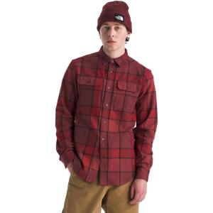The North FACE Mens Arroyo Long-Sleeve Flannel Button-Down Shirt(Sumac Macro Small Plaid)