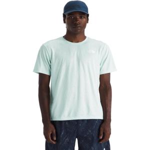 The North Face Men’s 24/7 Pentadome Embossed Short Sleeve Tee – Regular Fit T-Shirt with Moisture-Wicking Flashdry Tech(Opal Frost)