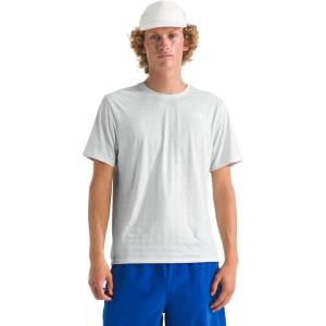 The North Face Men’s 24/7 Pentadome Embossed Short Sleeve Tee – Regular Fit T-Shirt with Moisture-Wicking Flashdry Tech(Pearl Stone)
