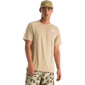 The North Face Men’s 24/7 Short-Sleeve Tee – Lightweight Athletic Shirt with Flashdry Technology & Heat Transfer Logo(Khaki Stone)