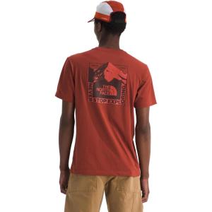 The North Face Men’s Mountain Scape Short-Sleeve Tee – Casual Stylish Graphic T-Shirt, Regular Fit, Soft Cotton Fabric(Iron Clay)