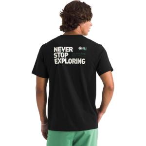The North Face Men’s Never Stop Postcard Short-Sleeve Tee – Casual Stylish Graphic T-Shirt, Regular Fit, Soft Cotton Fabric(Tnf Black)