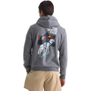 The North Face Men’s Sunlit Summit Hoodie – Casual Pullover Sweatshirt With Bold Graphic Designs, Kangaroo Hand Pocket(Tnf Mid Grey Heather)